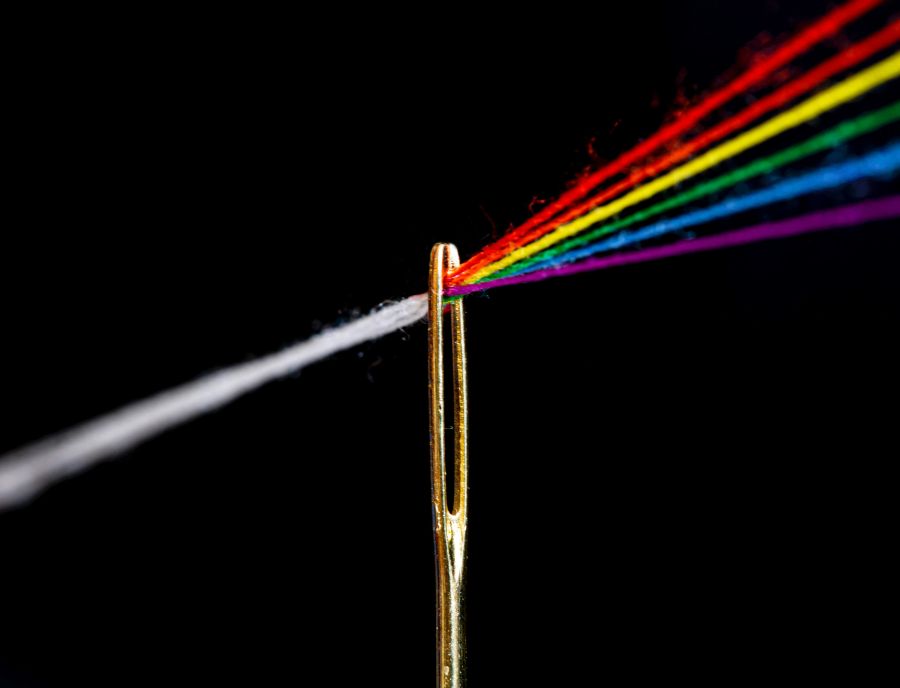 Pink Floyd Prismatic needle. Pink floyd logo 