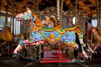 Carnival Funfair Merry-go-round ride brighton,united kingdom,carnival