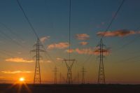 Electricity Power pylons at sunset electricity,energy,power