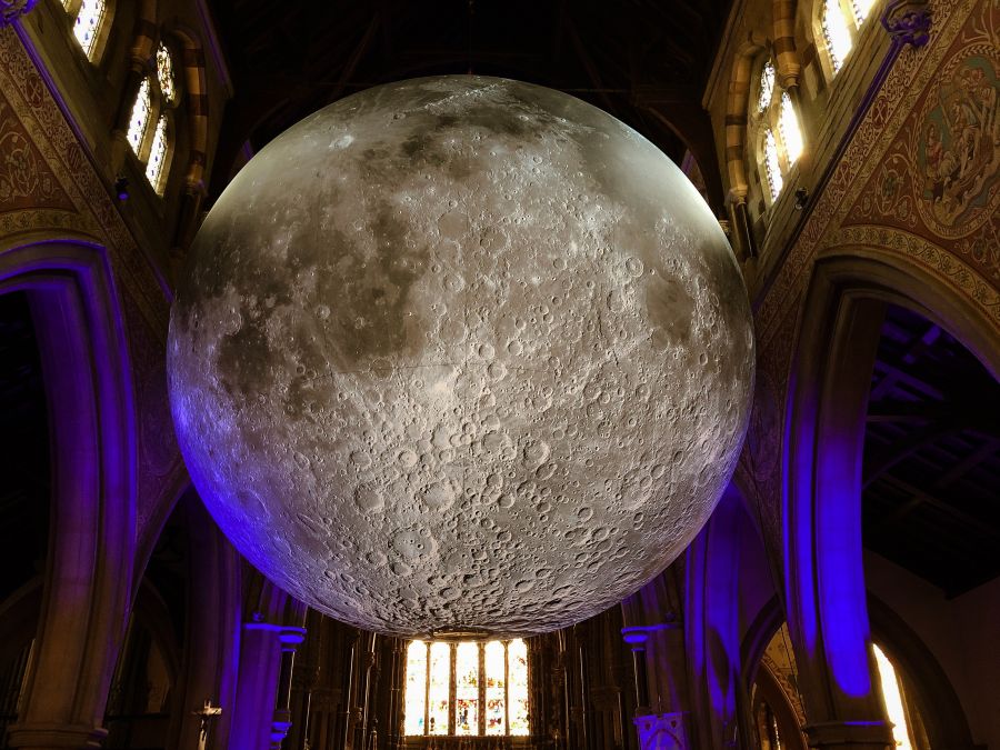 Church inflatable  museum of the moon,bournemouth,u.k.