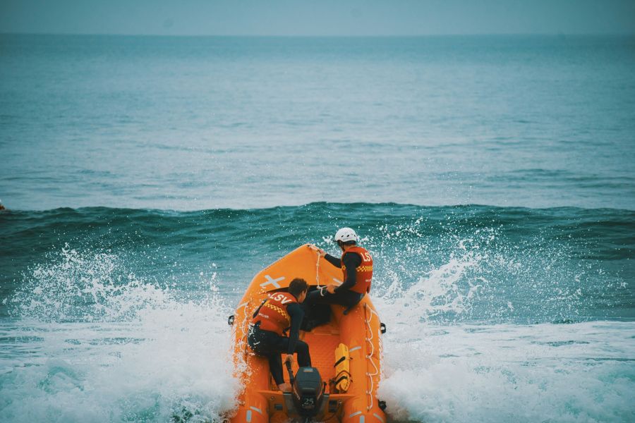 rescue operation Jan Juc Beach surf rescue life savers 