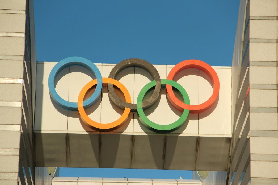 Olympic Games Olympic Rings Monument seoul,south korea,colour