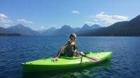 Keyword Paddle Kayaking in Glacier National Park woman,lake mcdonald,montana