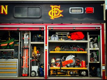 rescue tools Charleston Fire Department Side View of Truck