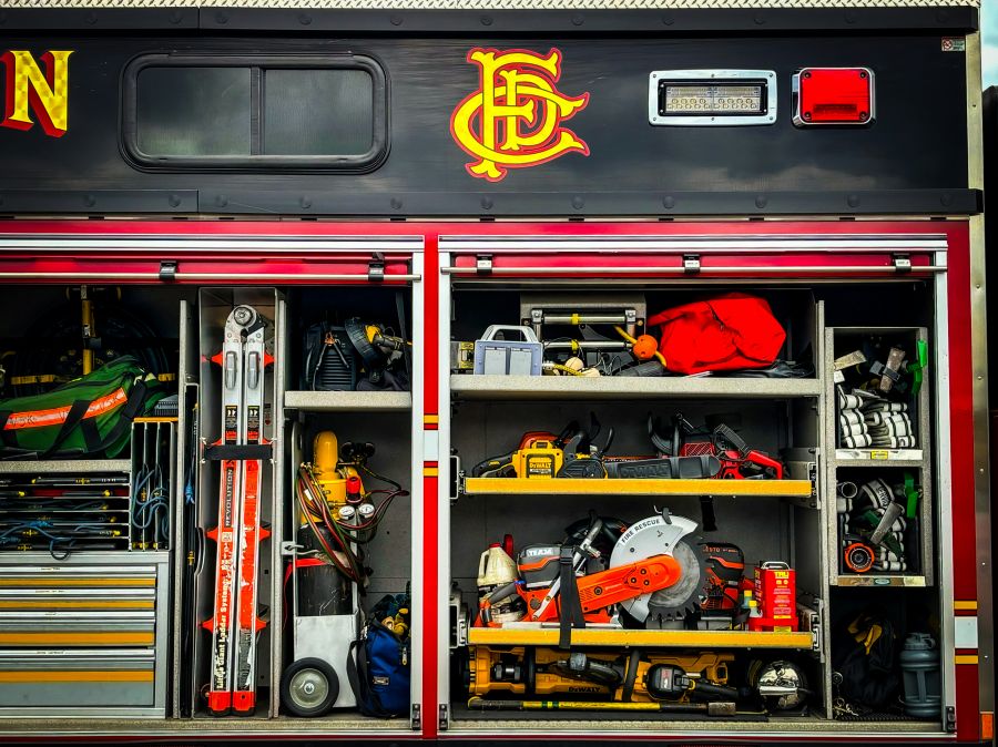 rescue tools Charleston Fire Department Side View of Truck 