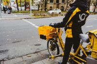 Postwoman  paderborn,germany,bicycle