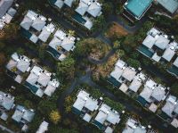 Keywords construction Winding path aerial view,keywords: jungle,luxury