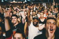festival crowd I took this shot to catch the reaction of fans of Logic: Everybody’s Tour expressing how they feel about his lyrical music. This photo means a lot to me because Logic is one of my favorite rappers and catching this reaction from the fan reflects on how I was feeling during the concert! 