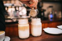 Accidents pour This is my fav barista Ivan serving us Cappuccinos at his café “Coffee Room” in Konstanz, Germany. drink,beverage,coffee