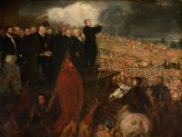 Reform Meeting of the Birmingham Political Union, 1832-33 By Benjamin Robert Haydon.
*Painting depicts the meeting of the Unions on New Hall Hill, Birmingham May 7th, 1832 art,painting,social history