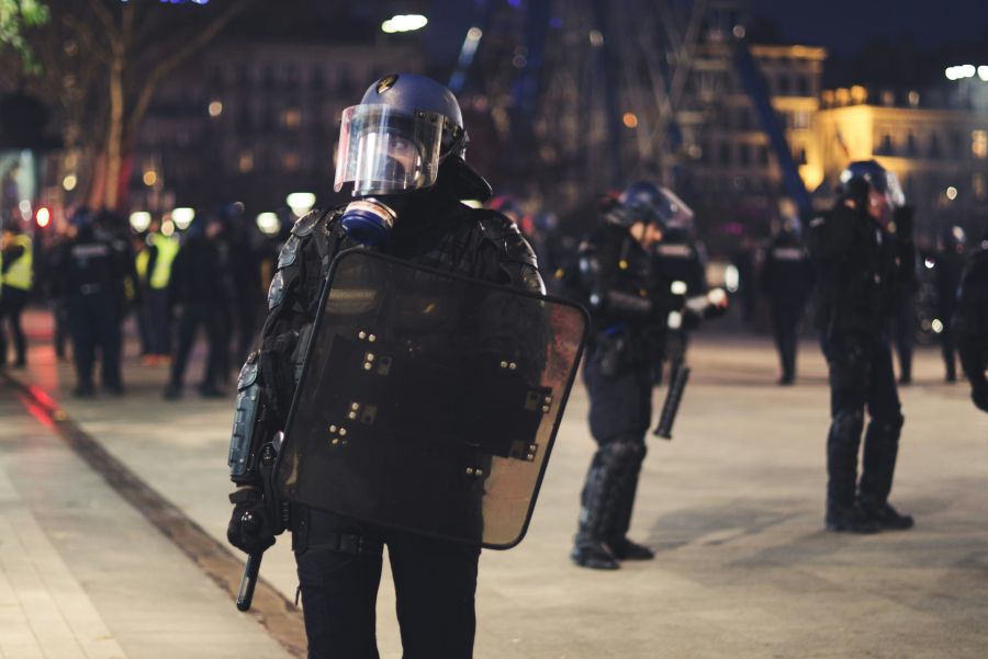 Lyon private During yellow vests protests massive police presence is seen in the city.
Police violence is at its highest since 1968. As of now, 23 persons have lost an eye (https://pbs.twimg.com/media/D41GrQrX4AAMCB6.jpg:large). Recently an independant journalist, got arrested (https://twitter.com/GaspardGlanz).
Violence continues, even though Amnesty International and the UN condemned the use of excessive force against protesters (https://www.amnesty.org/en/latest/news/2018/12/police-must-end-use-of-exc police,france,lyon