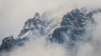 Snowy mountains Innsbruck mountain under fog mountain,grey,austria