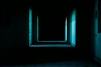 Mystery  corridor,doors,blue