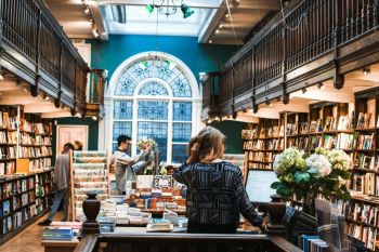 bookstore library Daunt Books the most beautiful bookshop in London