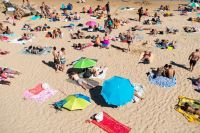 Vacation travel worshipping the sun cascais,portugal,beach