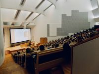 University Students in a class at Aalto University in Espoo, Finland. 