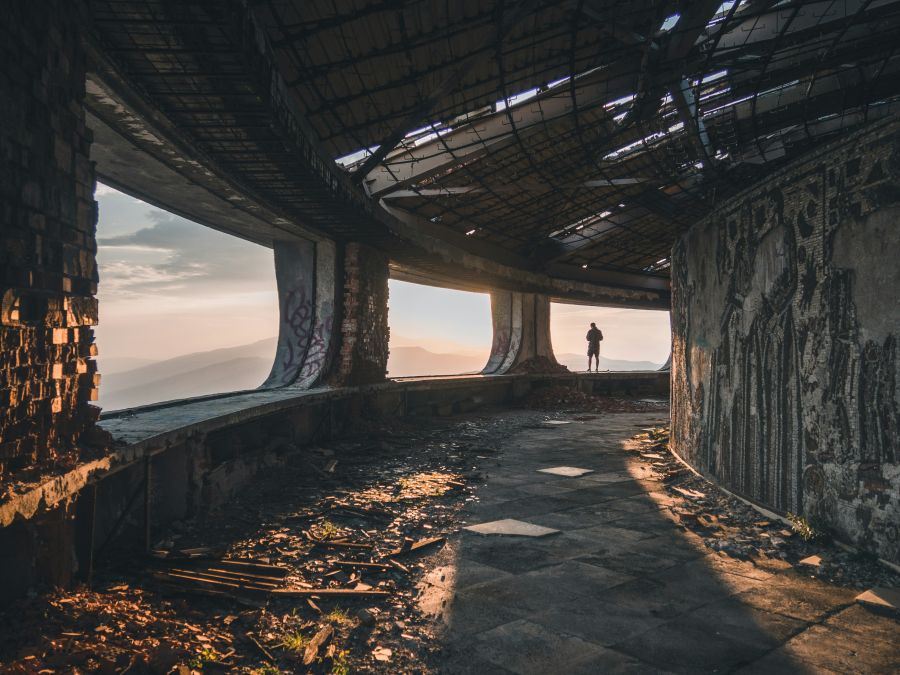 funicular abandoned Buzludzha, Bulgaria abandoned,buzludzha,building