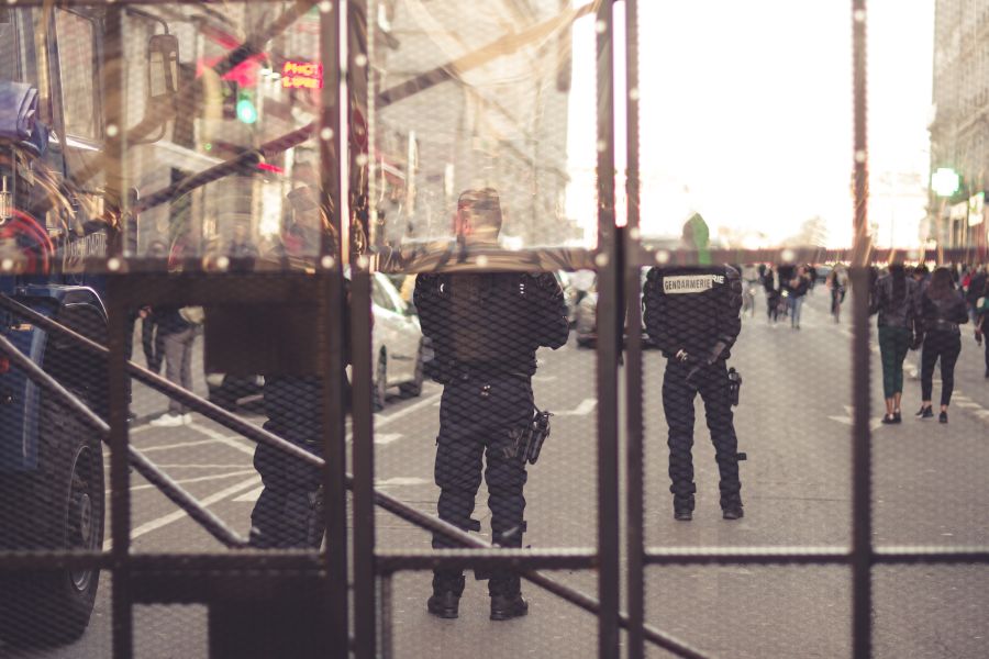 Gilets jaunes Police barricades during the yellow vest protests in Lyon.

Police violence is at its highest since 1968. As of now, 23 persons have lost an eye (https://pbs.twimg.com/media/D41GrQrX4AAMCB6.jpg:large). Recently an independant journalist, got arrested (https://twitter.com/GaspardGlanz).

Violence continues, even though Amnesty International and the UN condemned the use of excessive force against protesters (https://www.amnesty.org/en/latest/news/2018/12/police-must-end-use-of-excessive-force- police,lyon,france