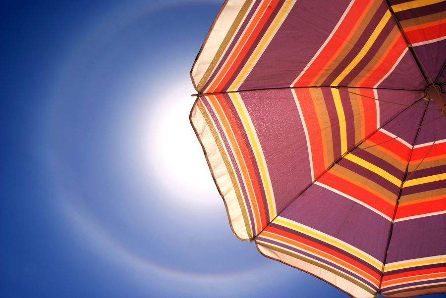 heatwave protection Sunshine Sun Halo and beach umbrella 