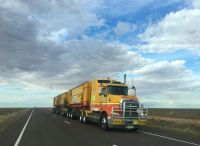 Truck On its way to the largest uranium mine in the world. 