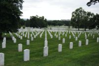 Funeral Memorial Gravestones in symmetrical lines. Arlington Washington virginia,usa,fort myer