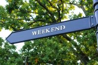 Weekend In die richtige Richtung, hin zum Wochenende. In the right direction, towards the weekend. 

 