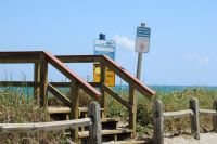 Beach access  beach access,beach,banister