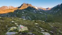 Excursion OR Mountain Landscape with a path-sign nature,outdoors,mountain