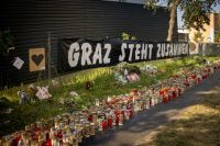 School shooting Memorial Street after the school shooting in Graz at the 10th June 2025 