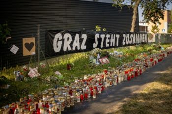 School shooting Memorial Street after the school shooting in Graz at the 10th June 2025