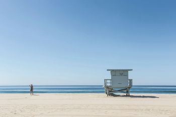 beach safety Beach at Los Angeles, California, United States