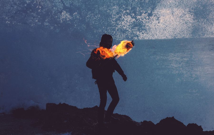 Olympic flame  fire,asilah,morocco