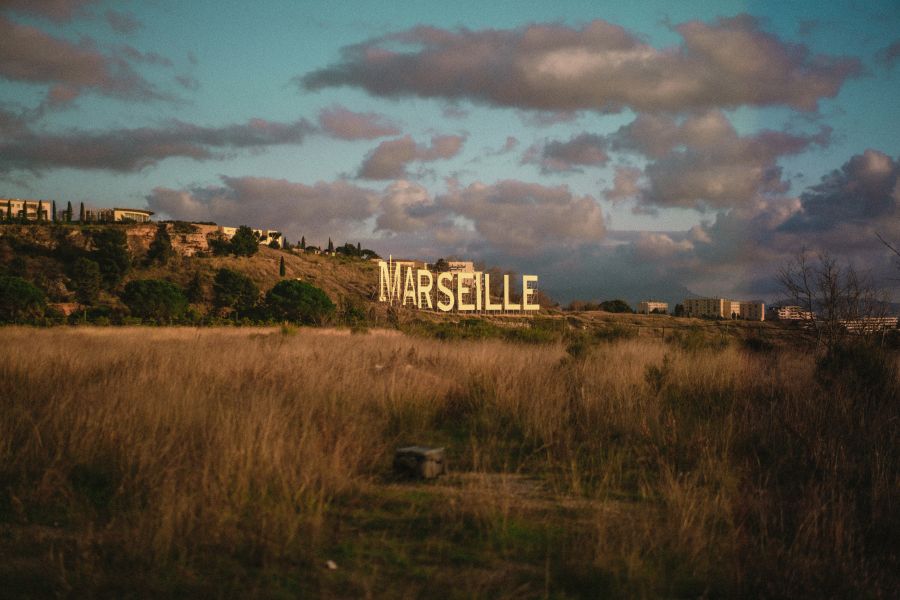 Marseille protest gold skies marseille,france,brown