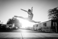 Athlete swimming A ballet themed session shot in front of a trailer park in a shady area of town.  She nailed this leap on her first try.  And I gained a lot of respect for dancers and their incredible talent. pasco,united states,dusk