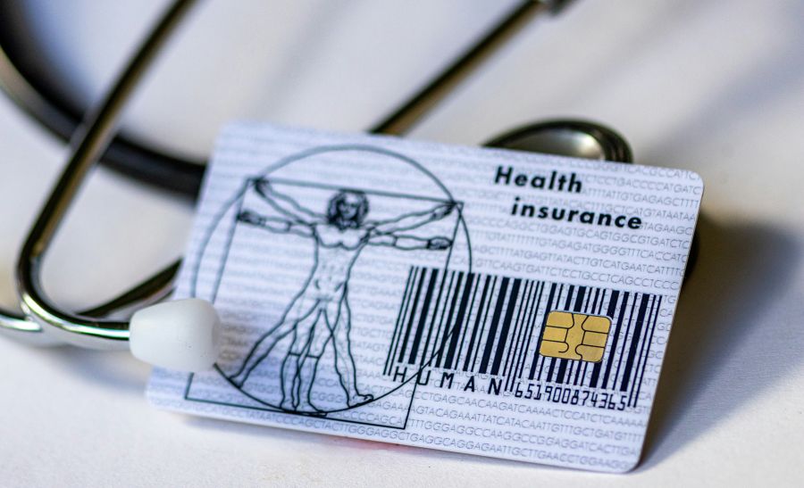 healthcare access a health card and a stethoscope 
