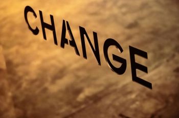 Change life The word change in black lettering
