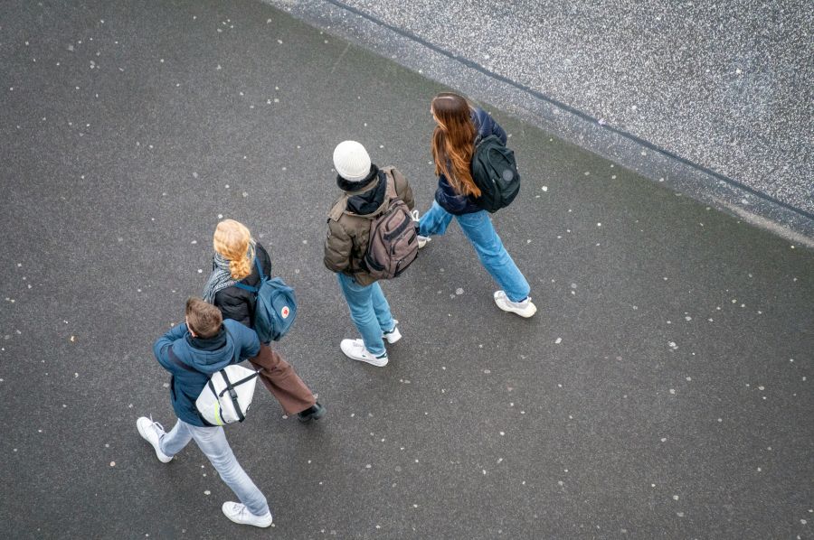 teens walking together