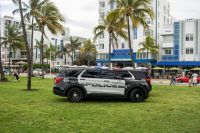 Park Crime If you're going by Ocean Drive in South Beach Miami, you are going to see two Miami Beach Police Department SUV cars parked on the grass for sure. 