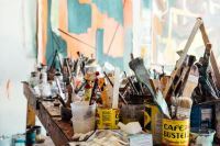 Art artist Art supplies clutter art,paint,creative