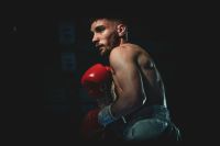 Boxing Professional Boxer, Lewis Sylvester, in the ring. boxing,uk,hull