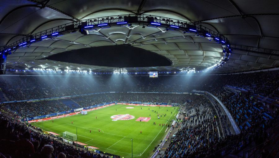Stadium Well lit soccer stadium