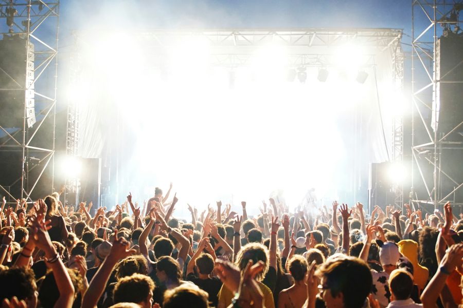 Party Festival Dancing crowd during a festival 