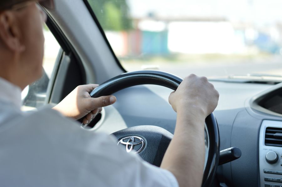 Fatigue driving Hand on steering wheel 