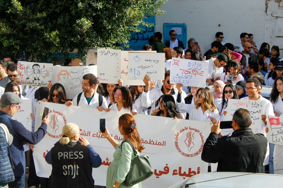 School protest  