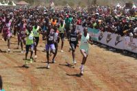 Police running  
