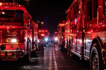Firefighter Service Sun Prairie lost it’s volunteer fire captain during an accidental explosion. I took this photo during the procession that took place to honor our fallen firefighter.