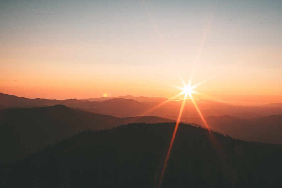 Sunshine Sunset at Clingmans Dome nature,landscape,sun