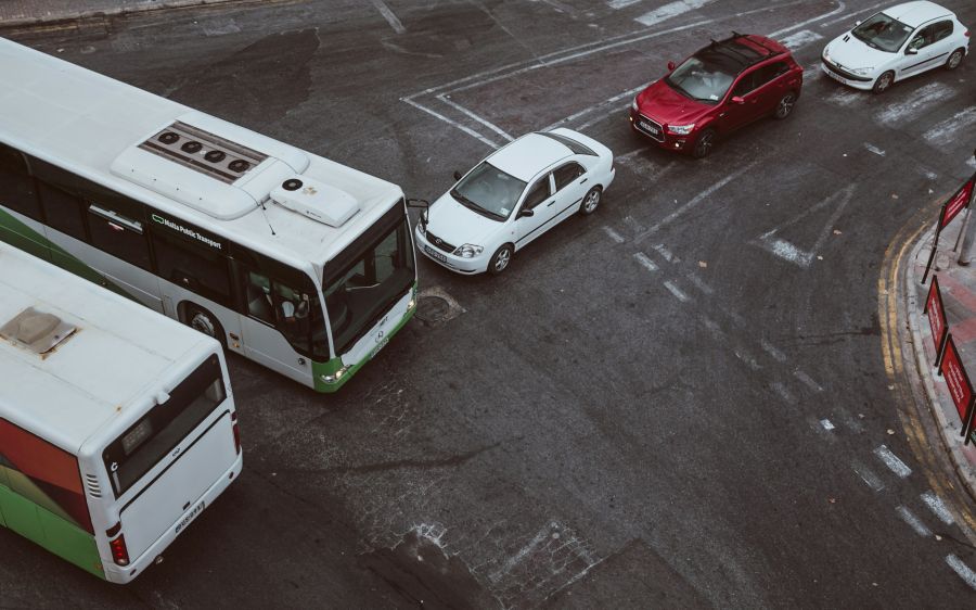 Traffic jam San Ġiljan, Malta 