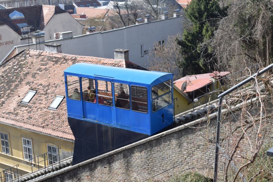 Transportation Infrastructure Funicular in Zagreb. funicular railway,funicular,uspinjača