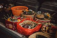 Blessing same Balinese offerings indonesia,bali,traditional